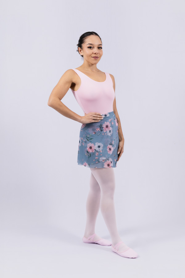 Saia em Tule de Transpassar Estampado - SA150E
